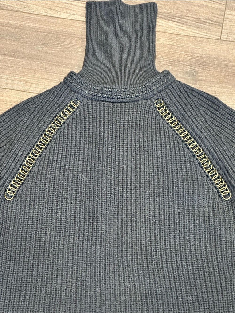Tory Burch McKenna Ribbed Turtleneck Sweater Dress Size Small - Picture 4 of 10